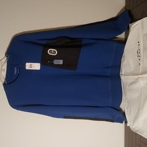Coach Men's Mixed Media Sweatshirt - Sapphire Blue - NEW w/tag - Soo FIRE!